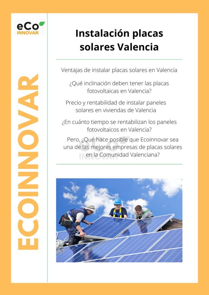 instalación placas solares fotovoltaicas valencia